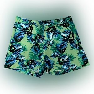 Banana Republic Green and Blue Floral Women Shorts